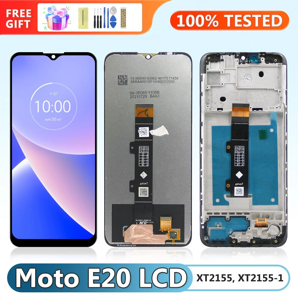 

Screen for Motorola Moto E20 XT2155 Lcd Display Touch Screen Digitizer Assembly with Frame for Motorola Moto E20 Replacement