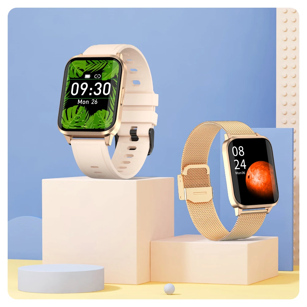 

Kemier Women Man Smartwatch 1.69 Inch Super Large Screen 24 Hours Heart Rate Sensor Watch Lover Waterproof Women's Watches T500
