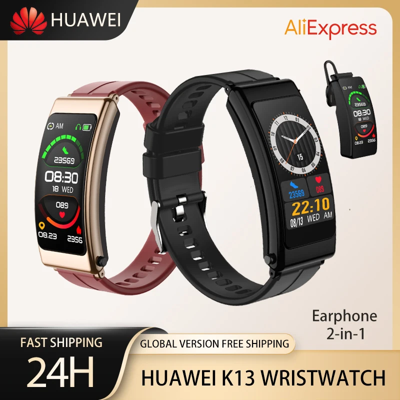 Huawei K13 Smart Band Bracelet Earphone 2-in-1 Heart Rate Monitoring Bluetooth Call Sports Fitness Tracker Men Women Wristband