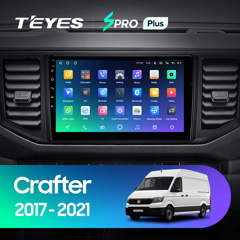 TEYES SPRO Plus Штатная магнитола For Фольксваген Крафтер Volkswagen Crafter 2017 - 2021 Android 10 до 8-ЯДЕР