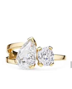 585  custom  RING 2+1.5 carat.14K moissanite ring wedding party Jewellery
