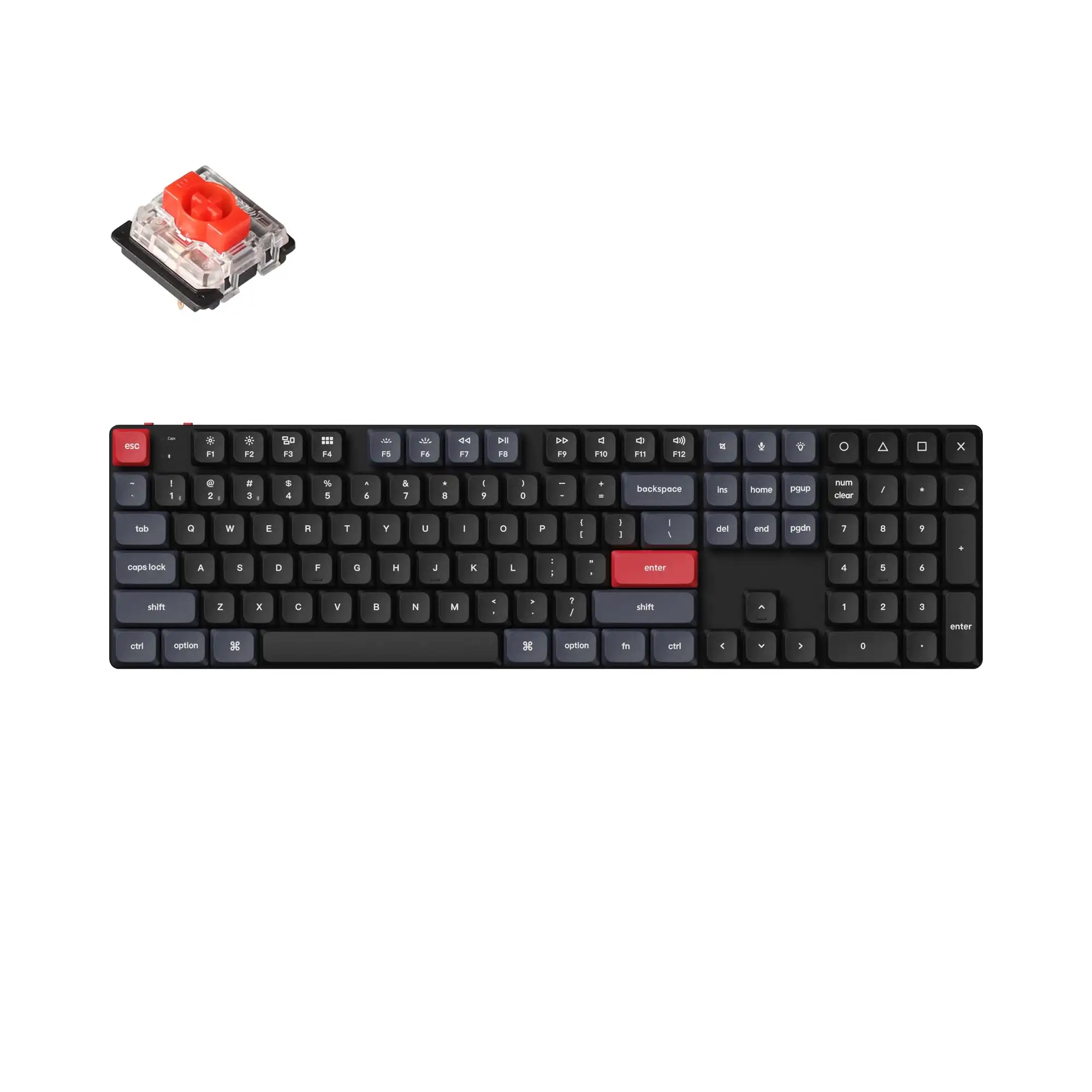 Keychron K5 Pro A QMK/Беспроводная механическая клавиатура 100% раскладка пользовательская программируемая белая подсветка низкопрофильный переключатель Gateron