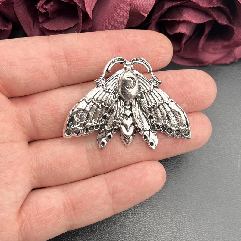 

2pcs Big Moth Charm,Wiccan Jewelry Statement Pendant,Small Luna Moth Charms Pendant For Jewelry Making DIY Jewelry Findings