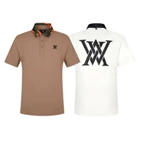 golf new mens printed polo shirt camouflage print plus rivets fashion sports jersey
