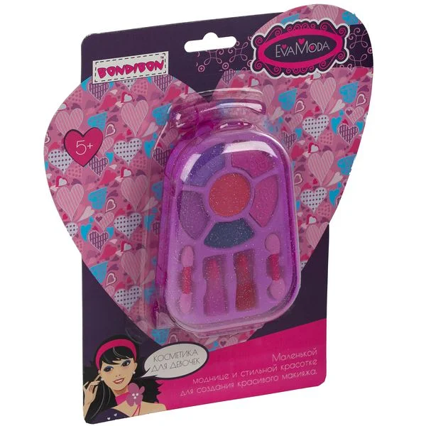 Bondibon Eva Moda ПН 9 5 х 13 см Косметичка-чемоданчик Тени (6 шт 4 г) Помада (2 1 8 Аппликатор