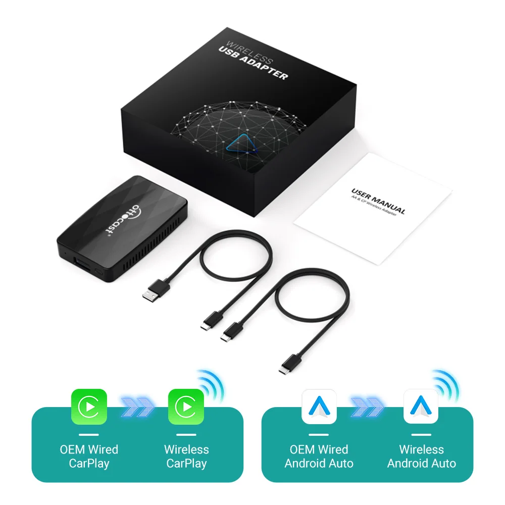 

OTTOCAST Ottoadapter MX 3 в 1 беспроводной CarPlay Android Auto адаптер AirPlay зеркальный экран автомобильные аксессуары для Chevrolet Audi