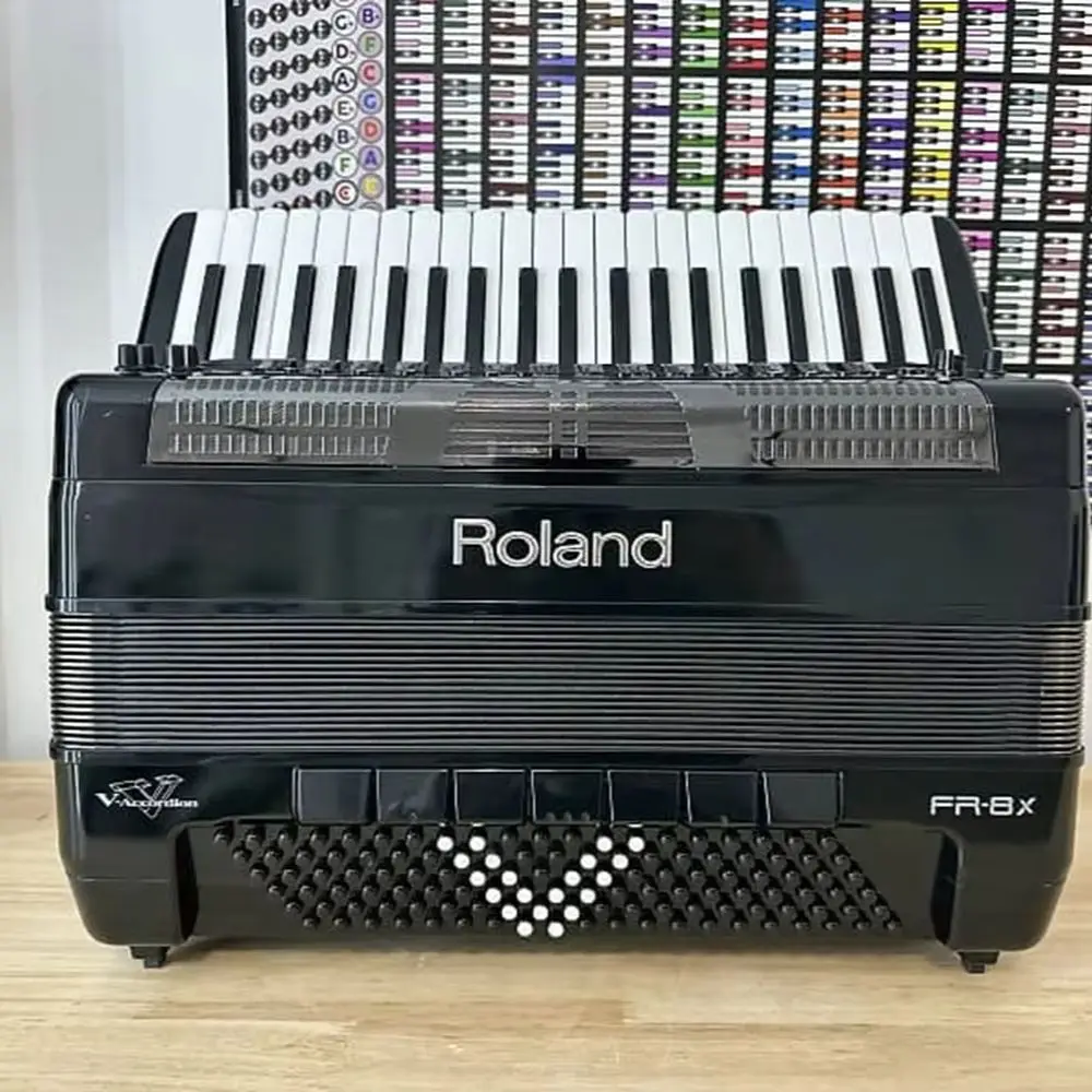 @...Летняя распродажа Roland V Accordion Dallape FR 8X Черный Электронный аккордеон Бесплатная