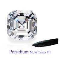 d white color asscher shape diamond cut moissanite moissanite loose stone positive diamond can pass presidium 3 tester pen