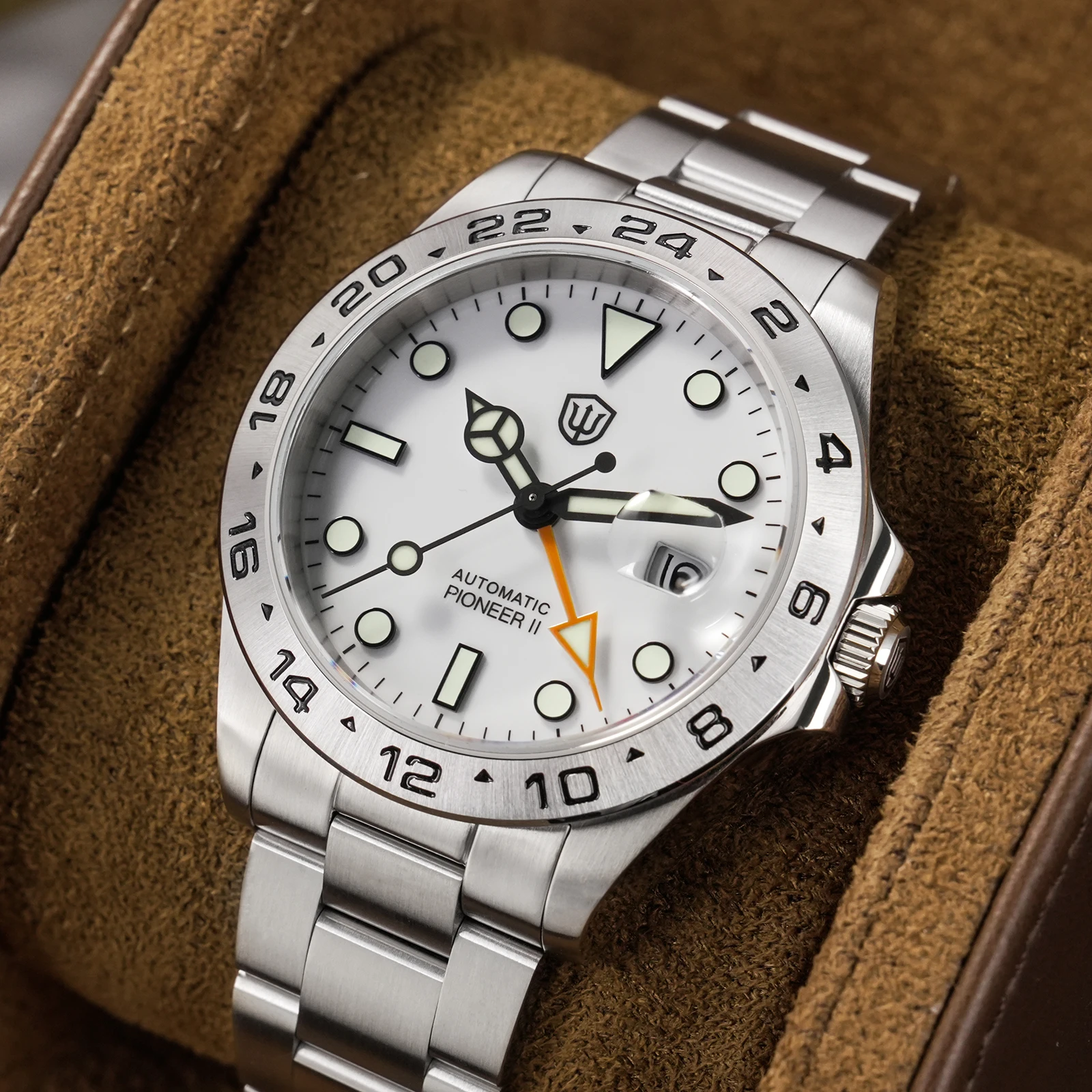 Фото Мужские часы Watchdives WD0009B 4Hz True GMT с автоматическим механизмом Hangzhou 6460, 28800 вибраций в час, сапфировое стекло, водонепроницаемость 200 м, WD16570B V2 №2