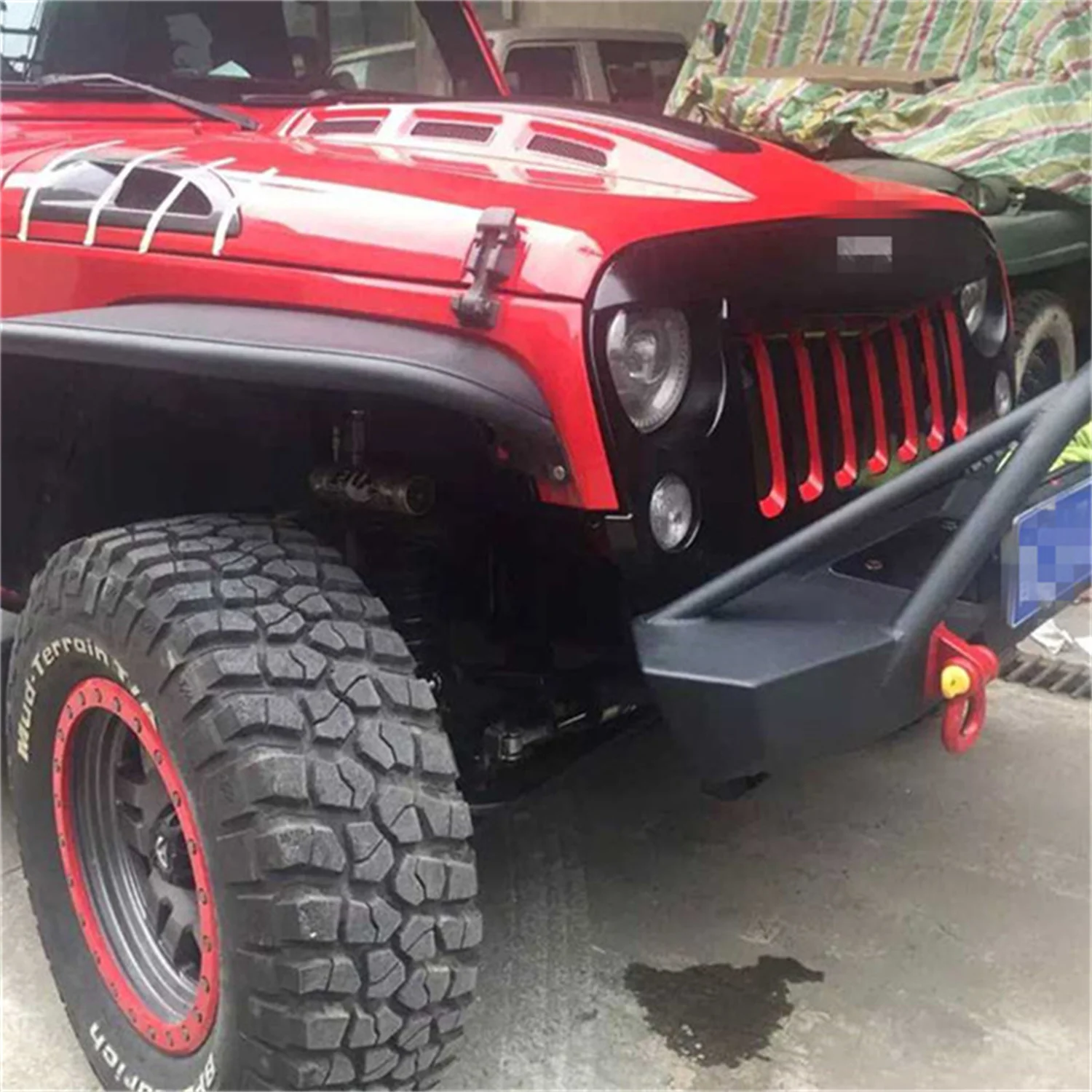 SXMA J065 Poison Spider Front Bumper Double-Barrelled For Jeep Wrangler JK 2007-2017 |