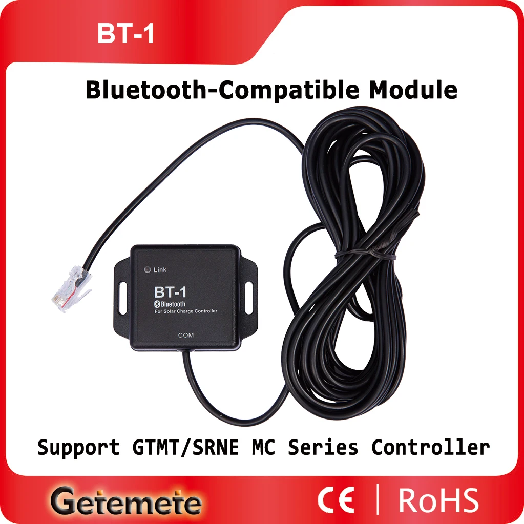 Фото GTMT BT-1 Bluetooth-совместимый водонепроницаемый MPPT контроллер солнечной энергии, беспроводной монитор для системы солнечных батарей ML2420 ML2430 ML2440 ... №1