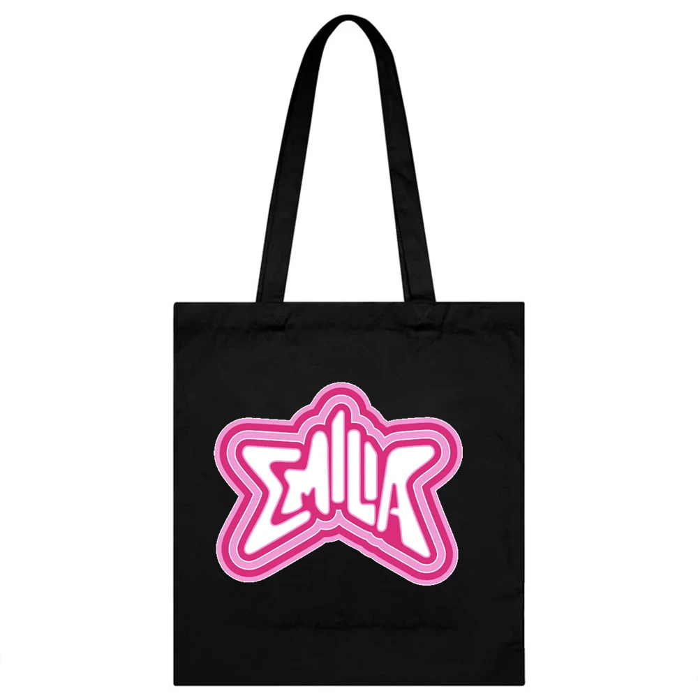 Альбом MP3 Emilia Mernes женская сумка через плечо с принтом Холщовая Сумка-тоут в стиле