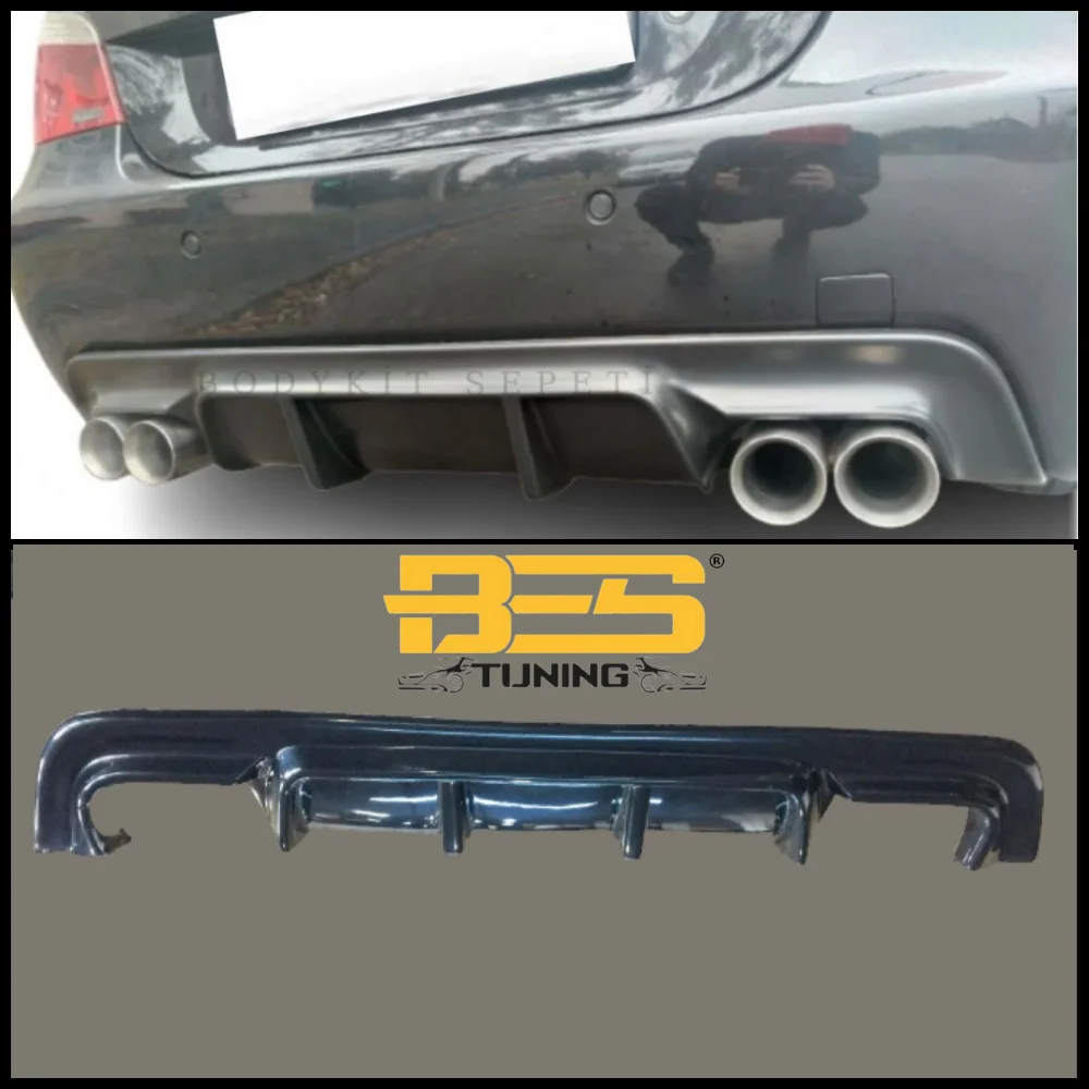 Car Rear Bumper Lip Diffuser Spoiler Rear Side Splitters Flaps For BMW E60 5 Series Chassis Spoiler Deflector Durable Protector