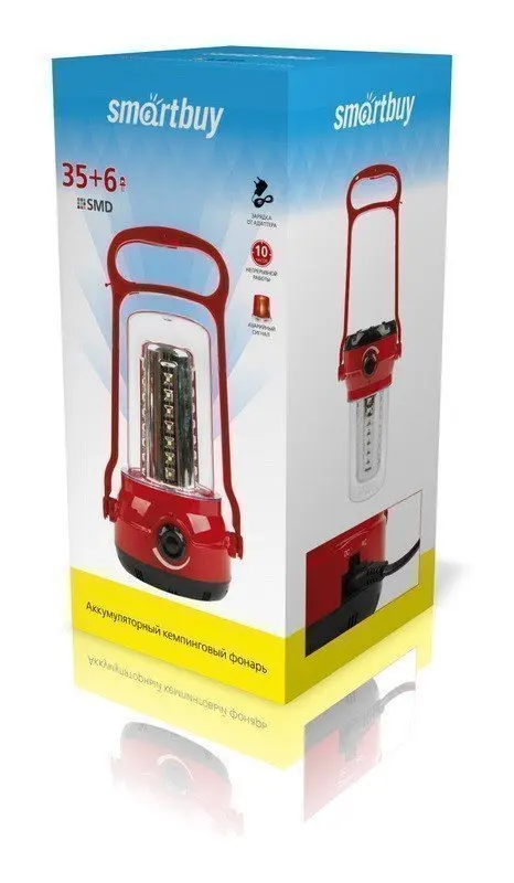 Аккумуляторный кемпинговый фонарь Smart Buy 35+6 SMD SBF-36-R красный |