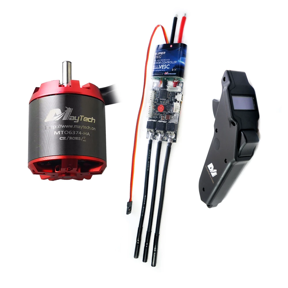 Maytech 50A VESC контроллер с 6374 негерметичным бесщеточным Мотором 190KV MTSKR2005WF брызгозащищенный удаленный дисплей