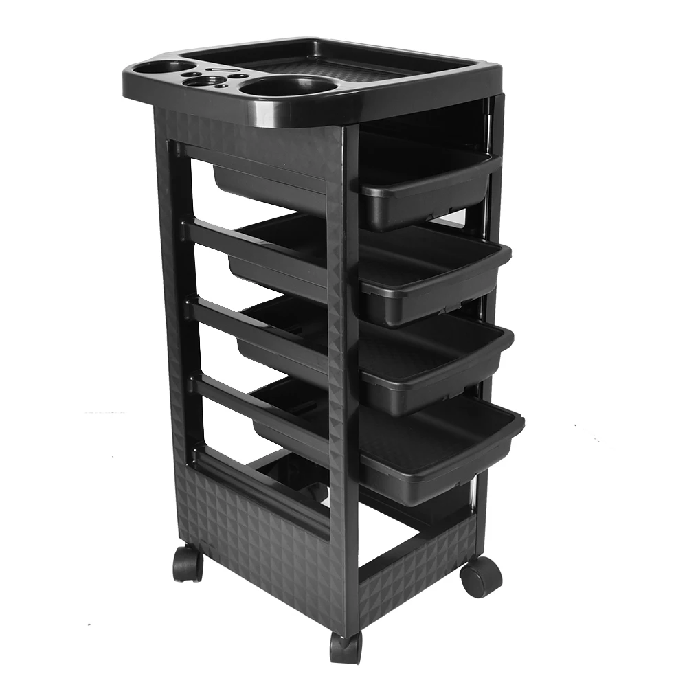 Salon Coloring Trolley Five Tier Rolling Cart With Drawer enlarge