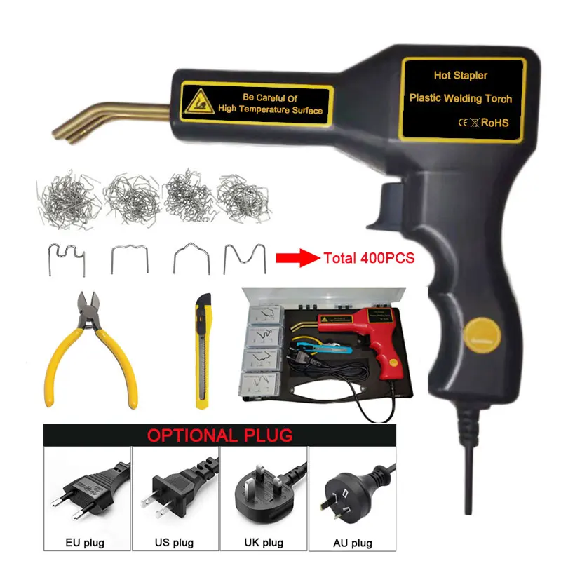 Bumper Plastic Welding Machine Heat Gun 70w Portable Bumper Welder Household PVC Pipe Soldering Iron Plastic Gun Repair Kit images - 6