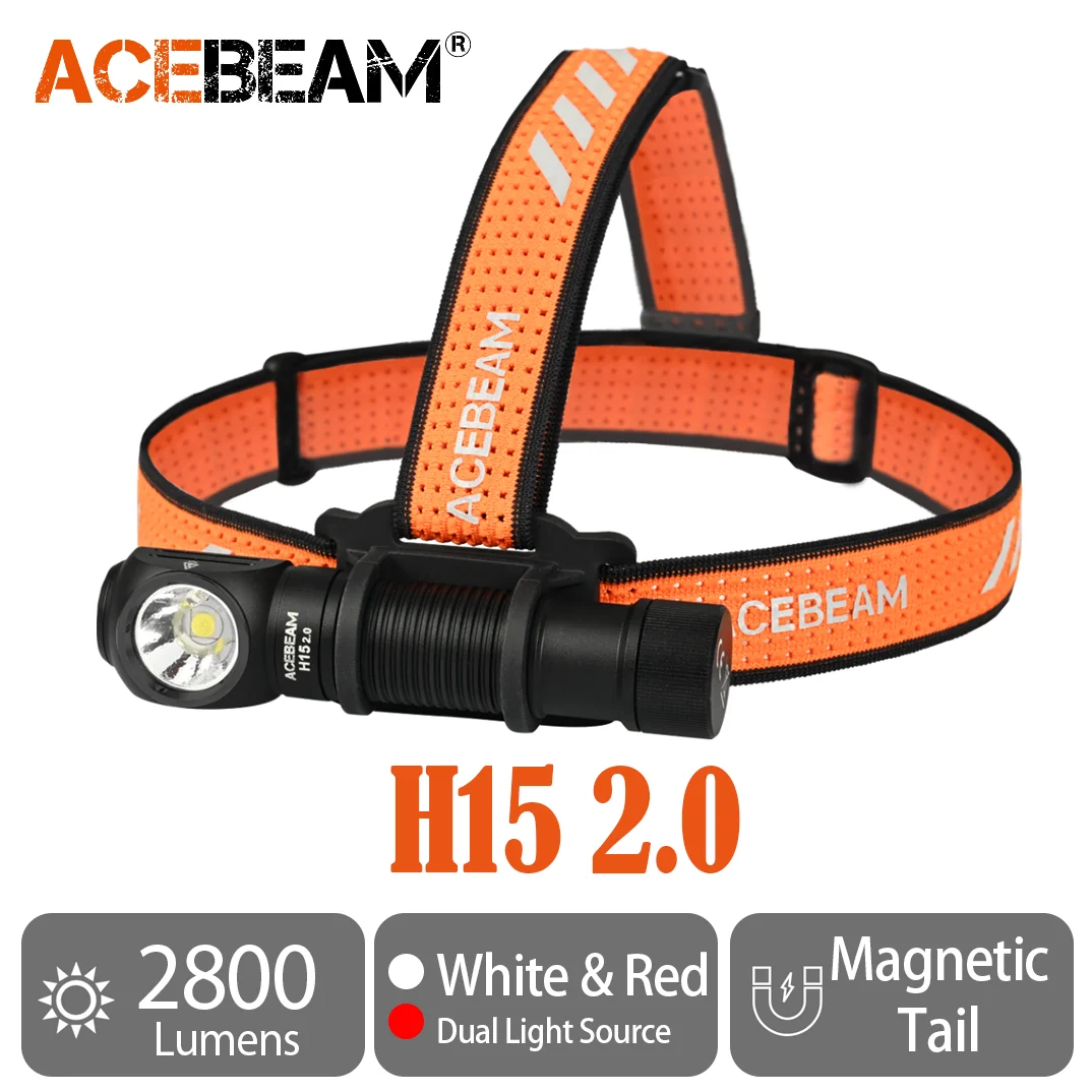 Лампа Налобная аккумуляторная ACEBEAM H15 2,0, 2800 лм