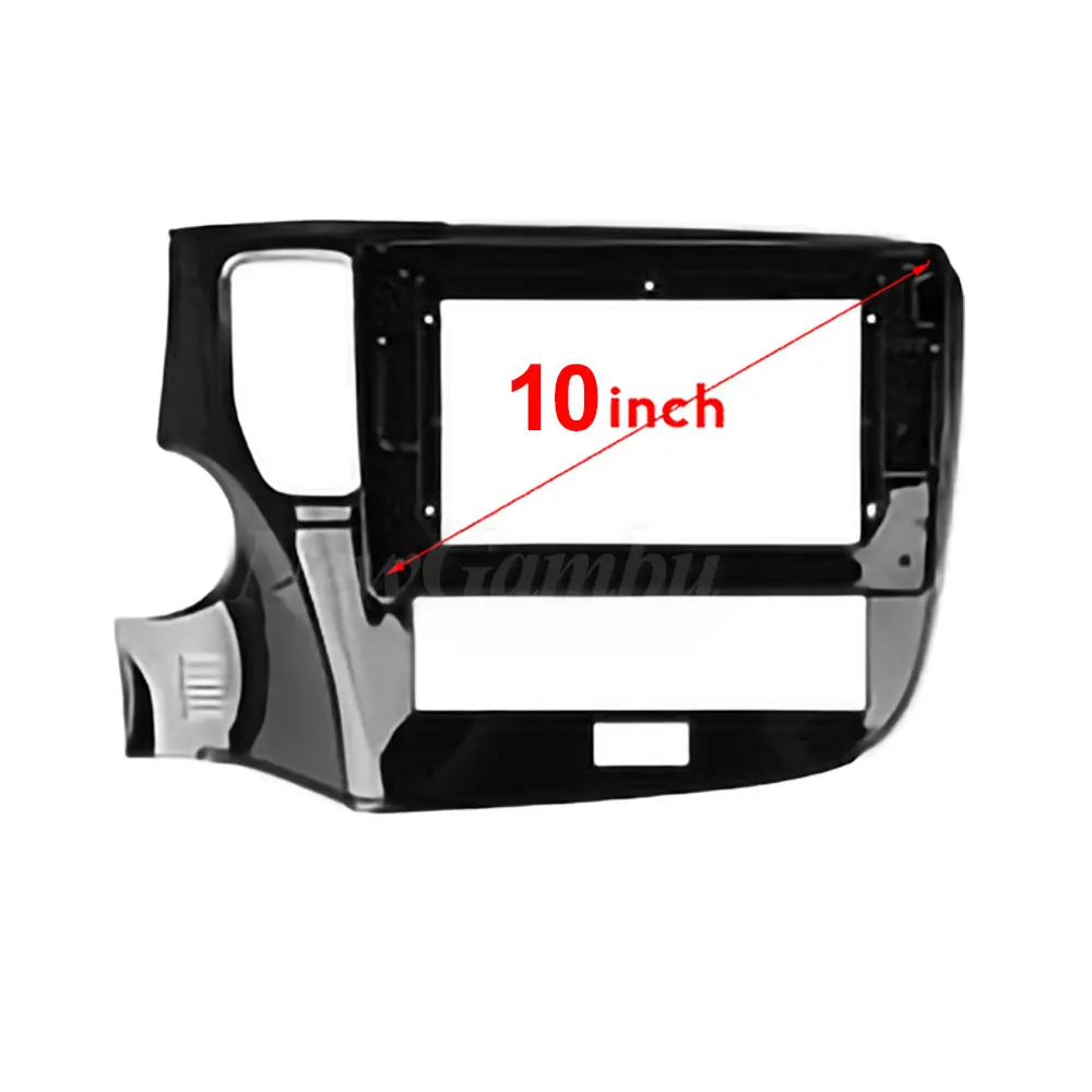 10inch 2Din Car DVD Frame Audio Fitting Adaptor Dash Trim Kits Facia Panel For Mitsubishi Outlander 3 GF0W GG0W 2012 - 2021 Left купить по