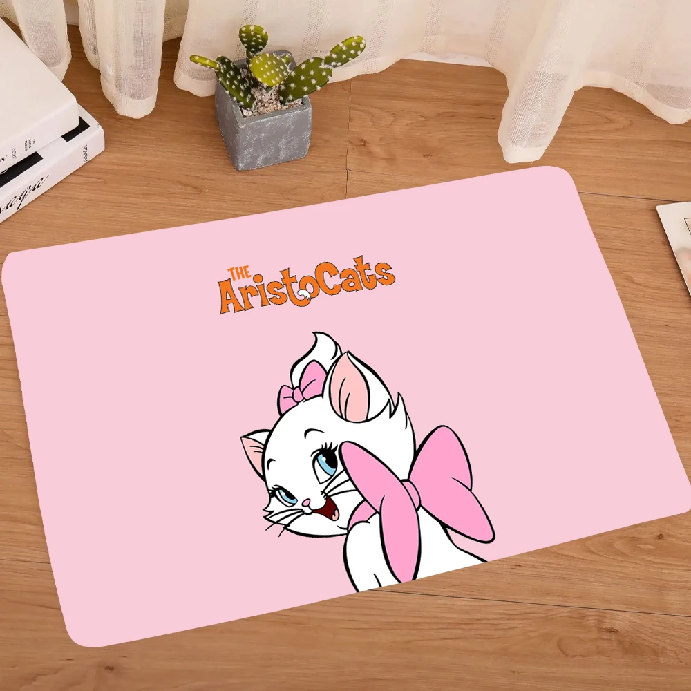 

Cute Maries-Cats Cartoon Bathtub Floor Rug Shower Room Doormat Indoor Kitchen Hallway Pad Badroom Carpets