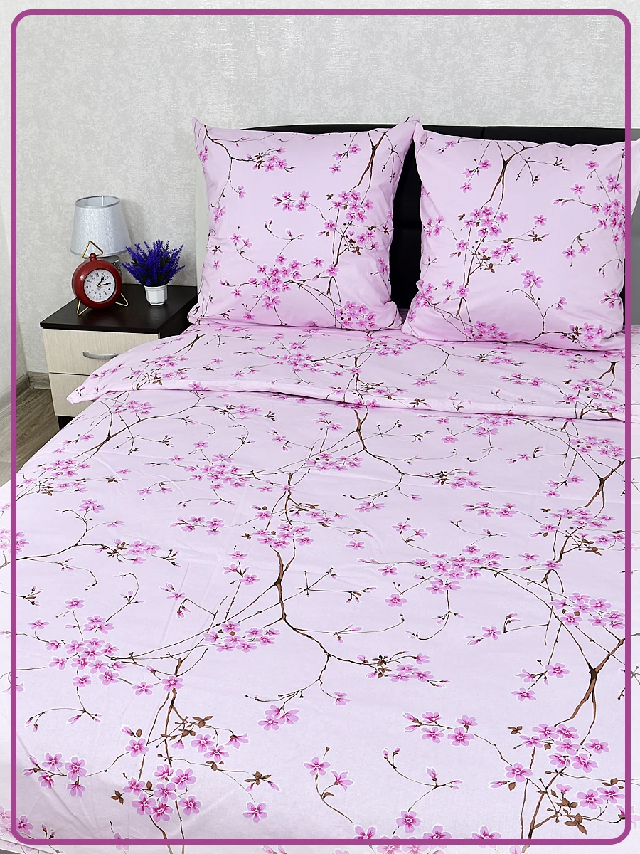 Постельное белье Шуйская бязь Сакура розовая 6698-2 |