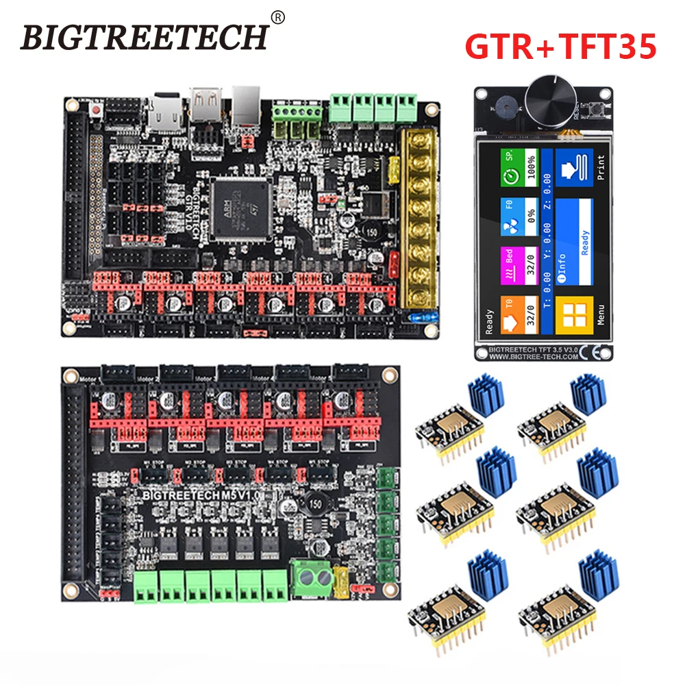 

BIGTREETECH GTR V1.0 Control Board M5 V1.0 TFT35 V3.0 Screen TMC2208 TMC2209 A4988 3D Printer Parts SKR V1.4 For Ender 3/5