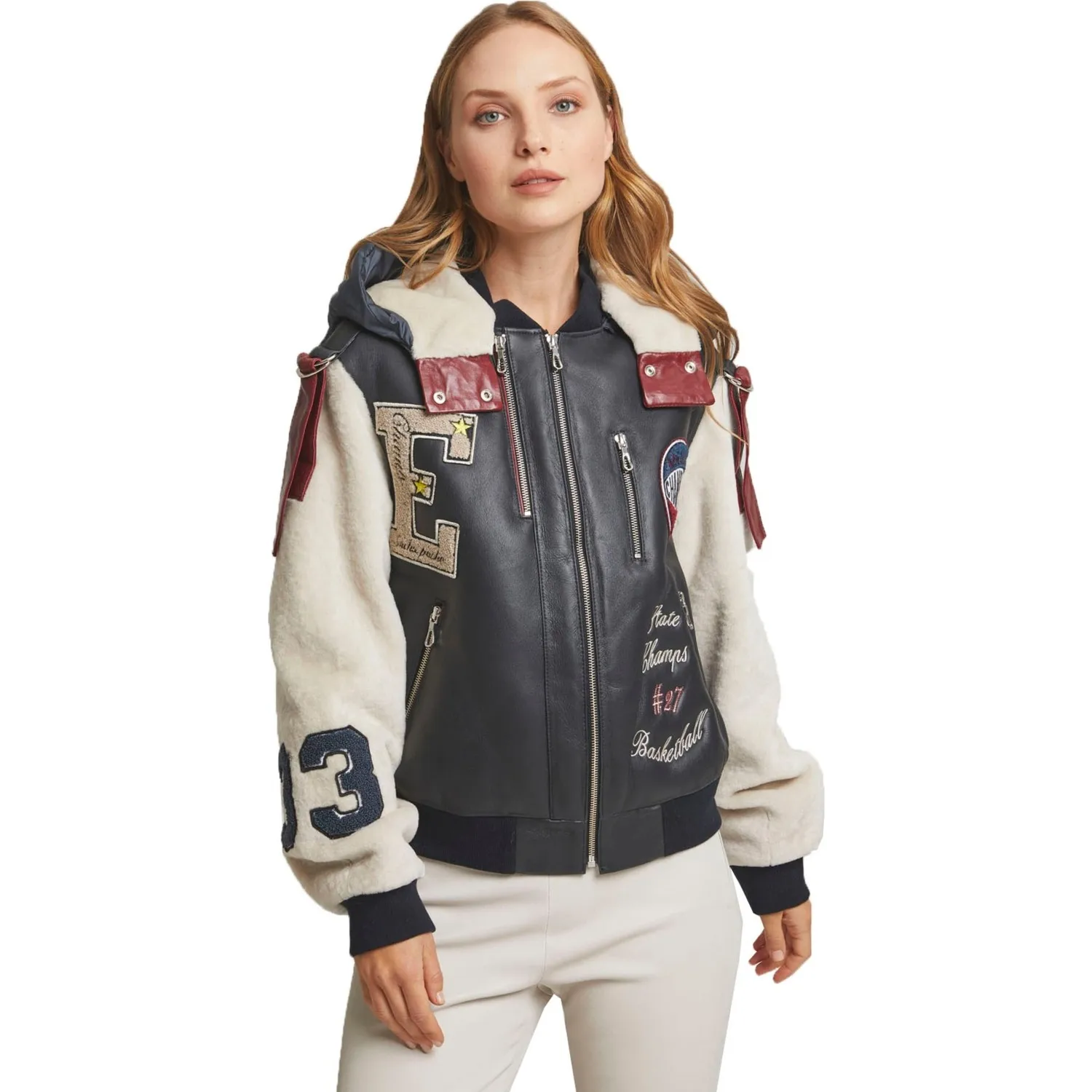 Deriderim Темно-синие женские кожаные