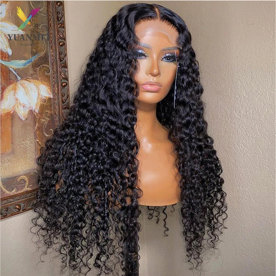 Kinky Curly 13X4 Lace Frontal Human Hair Wigs For Women Brazilian 250 Density Curly Lace Closure Wig 30 inch Lace Front Wig