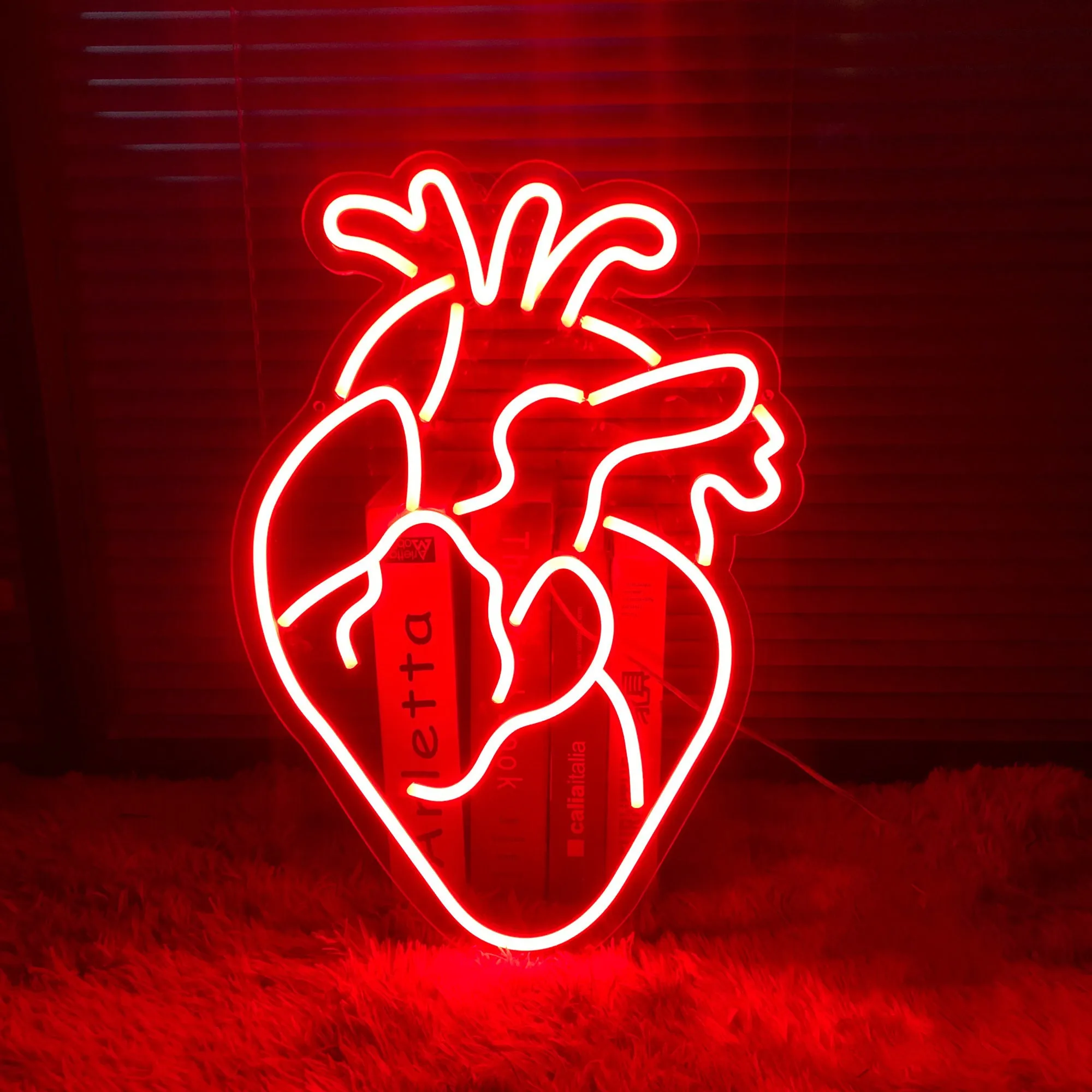 Human Heart Neon Sign ,LED Light, Bar Signs, Neon Lamp Bedroom Wall Decoration, LED Neon Art, Wall Hangings for Living Room