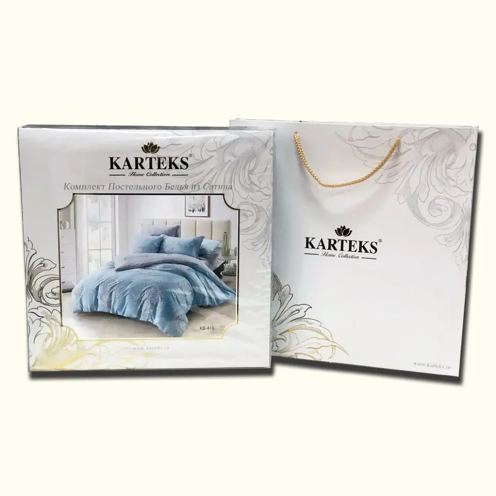 Постельного белье Турция сатин печать 100% хлопок KB-494 размер 1 5 спальный 2-х сп