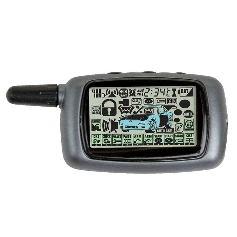 Брелок для сигнализации SL A8/9 с обратной связью 433 МГц LCD дисплей автозапуск пульт