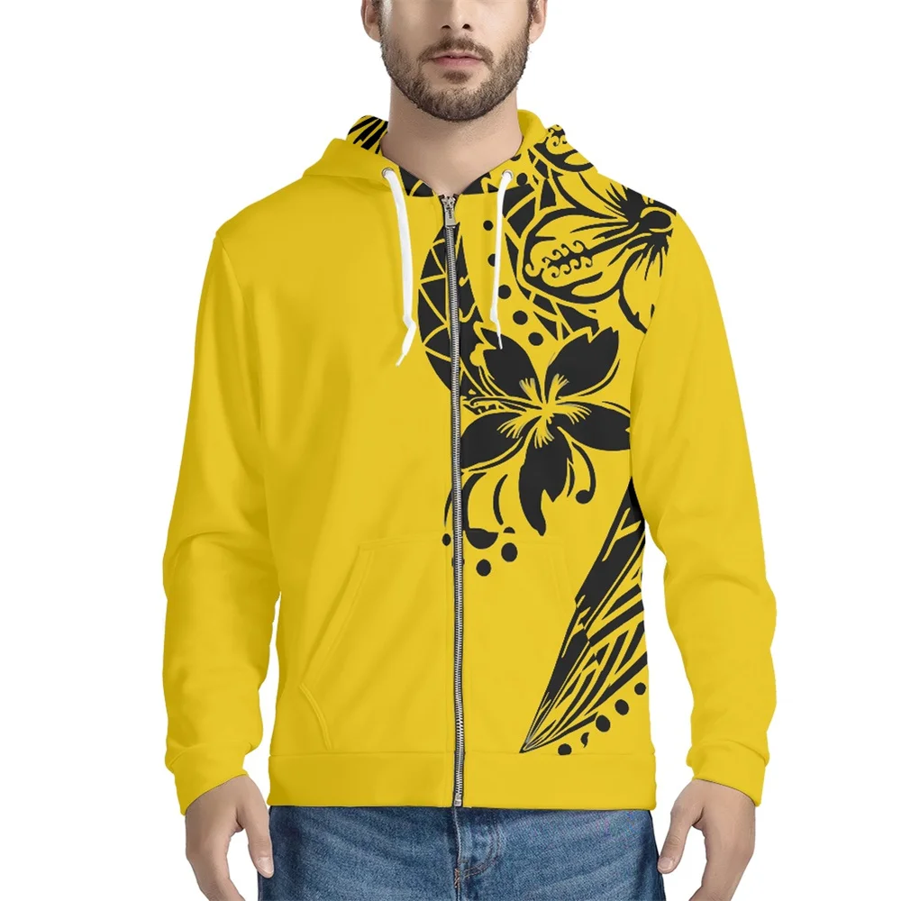 

Удобный Зимний толстый свитер с капюшоном Nopersonality, модный мужской свитер на молнии с принтом красивых цветов, Уличная Повседневная Толстовк...