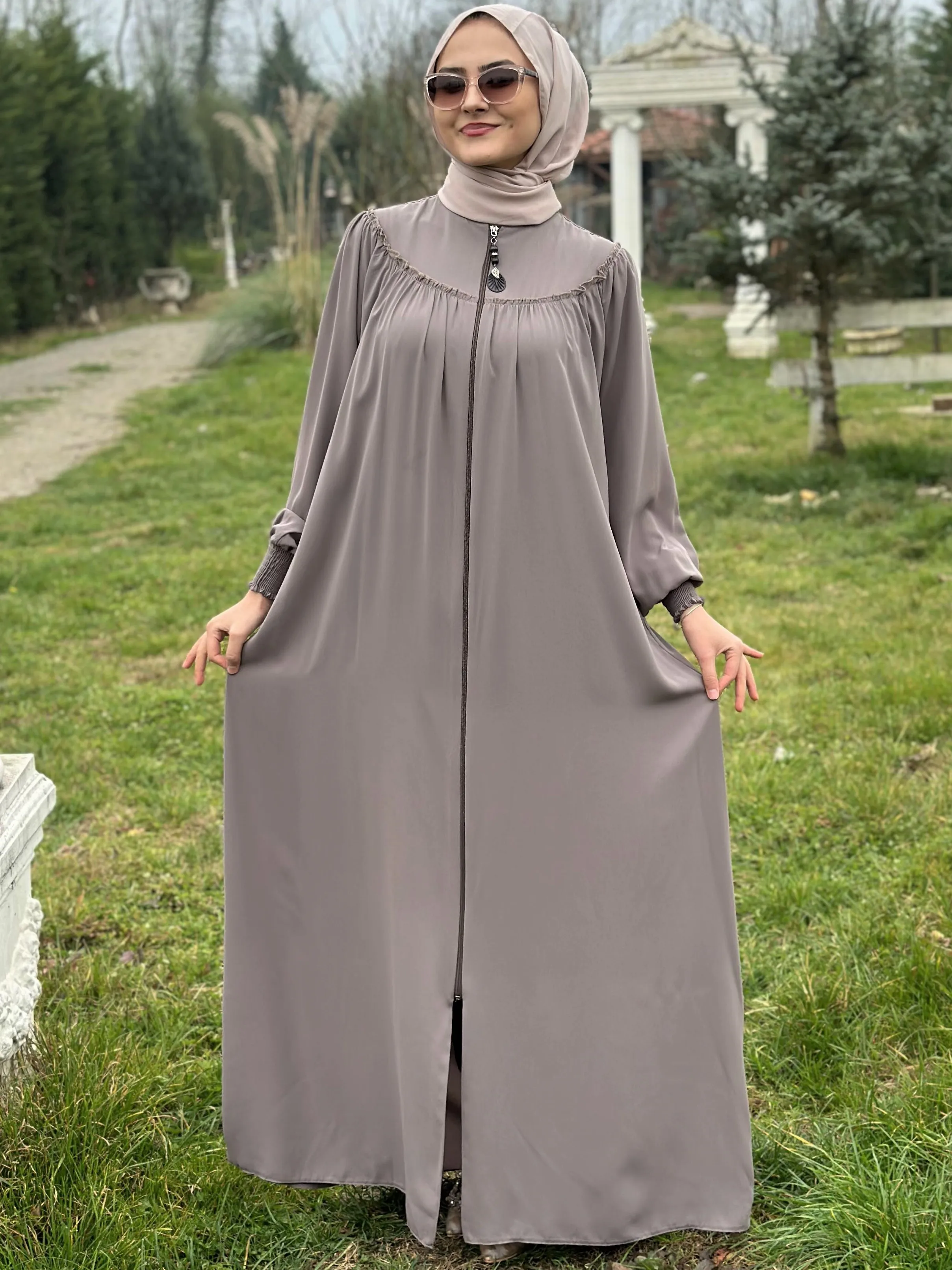 

Мусульманская абайя, мусульманское платье, хиджаб, модная одежда, детализированная лента, одежда, платья Рамадан, мусульманская одежда 145 см