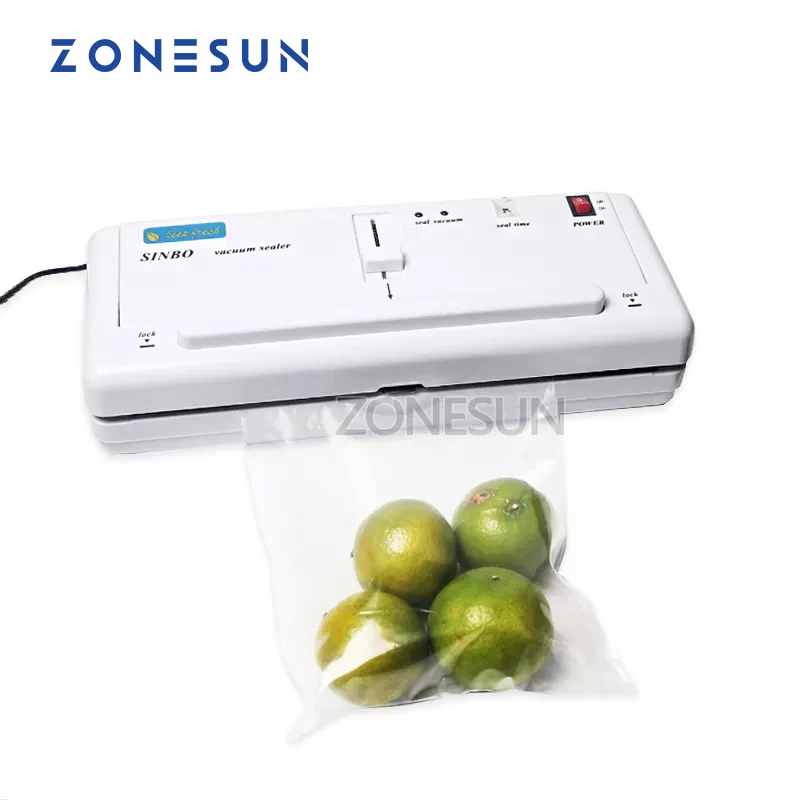 ZONESUN Small Household Vacuum Sealer Film Packaging Machine Food Sealing Preservation Machine