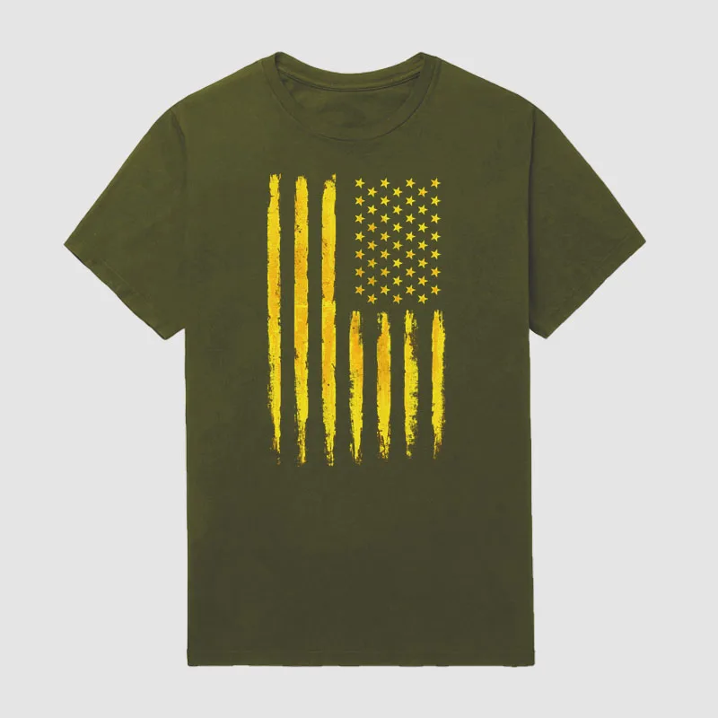 

Men's Gold Edition American Flag Short Sleeve T-Shirt