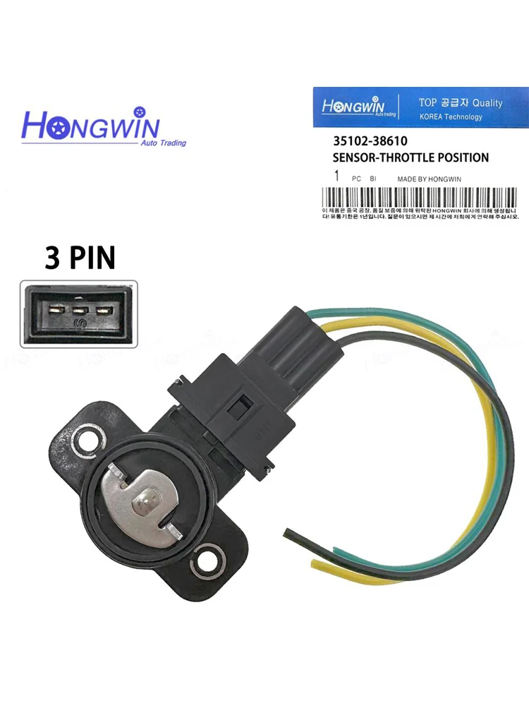 

Датчик положения дроссельной заслонки TPS для HYUNDAI Sonata Santa Fe Trip Tiburon Kia Optima Magentis 2,0 2,4 2,7 35102-38610 3510238610