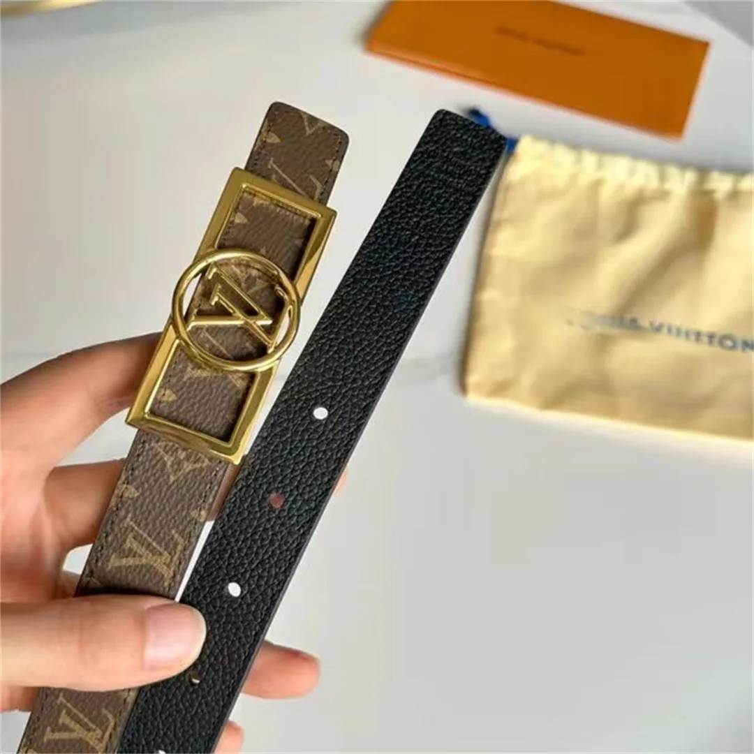 точная копия 1:1 LOUIS VUITTON Стиль ИмИтИрует Женский Кожаный Пояс Высокого Качества С