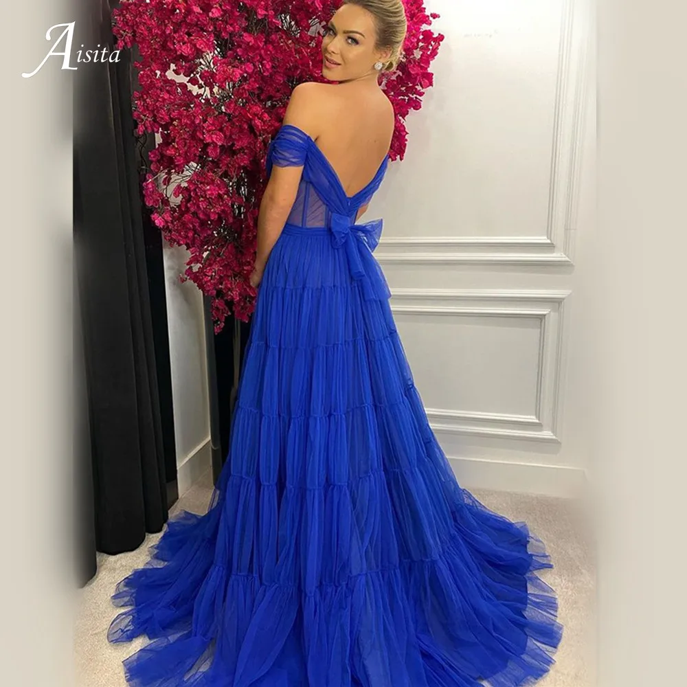 

Sexy Off The Shoulder Prom Dresses Gorgeous Blue Prom Gowns Sweetheart Party Dresses Birthday Party Dresses Robe De Soiree