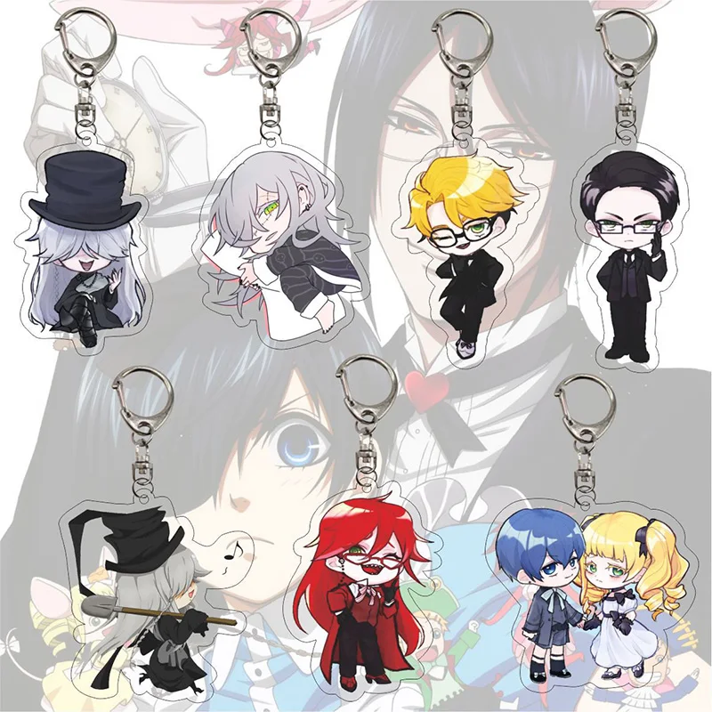 Новый аниме черный Батлер фотография Себастьян михаелис Сиэль косплей акриловая