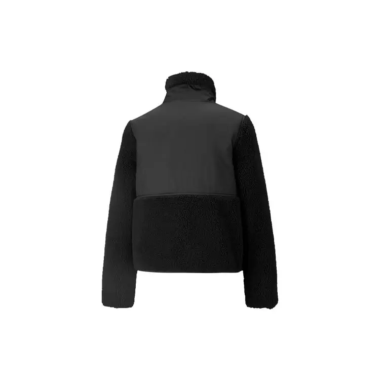 Женская куртка Puma Sherpa Retro Color Block Faux Shearling с воротником-стойкой черная 846362-01 |