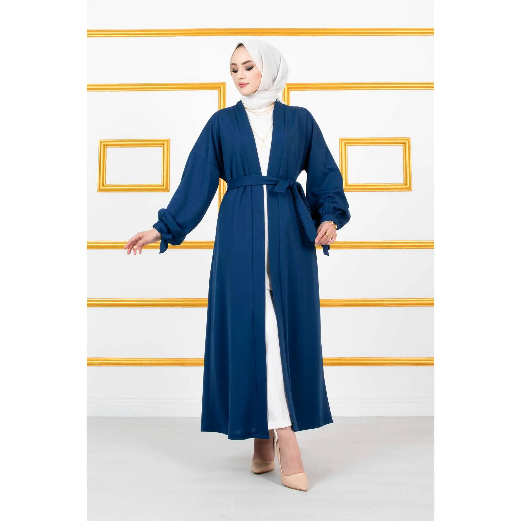 

Outwear Cape Muslim Long Cardigan Ferace Hijab İslamic Abaya Muslim Dress New 2022 fashion Turkey Dubai Abaya Kaftan Ferace