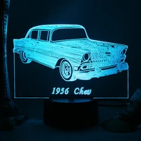 sports car 3d illusion lamp for child bedroom decor nightlight color changing atmosphere event prize led night light supercar