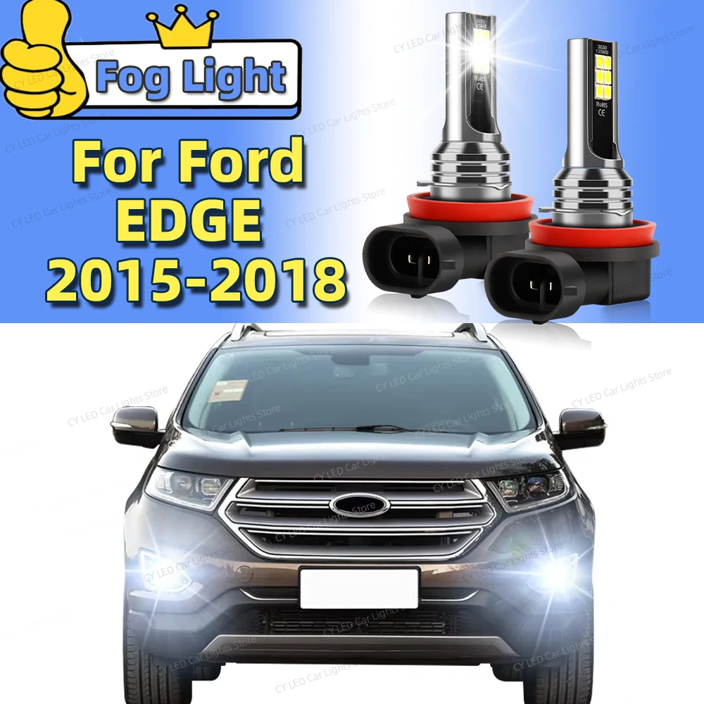 2 шт. 6000K автомобильные передние противотуманные фары светодиодные лампы