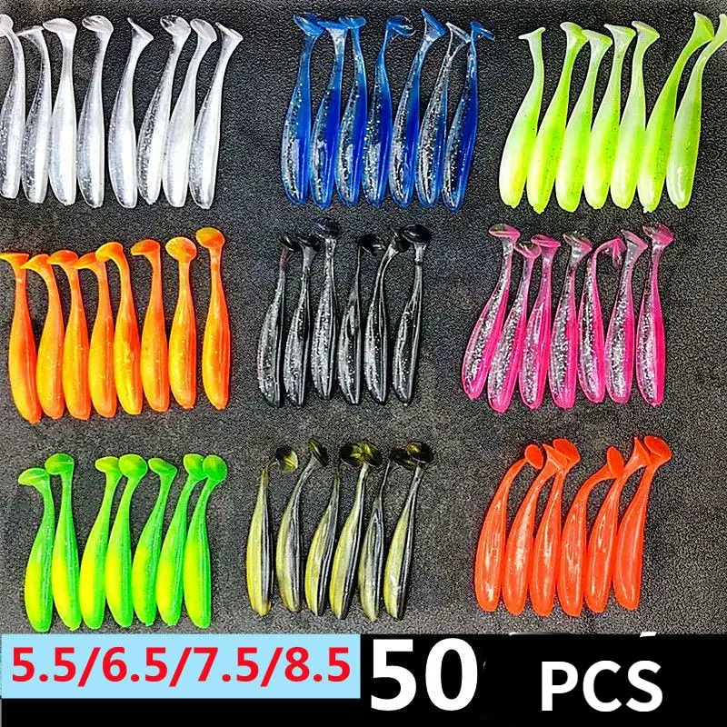 

Силиконовые воблеры для джиггинга, в виде червя, 55/65/70 мм, 50 шт./лот