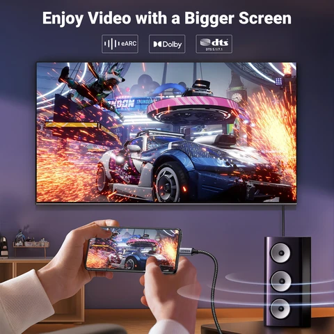 UGREEN USB C до 8K DisplayPort 1.4 кабель