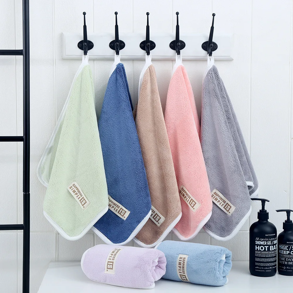 

Soft Microfiber Fabric Face Towels Cotton Solid Color Quick Dry Wash Towel Comfortable Strong Water Absorption Towel 35*75cm