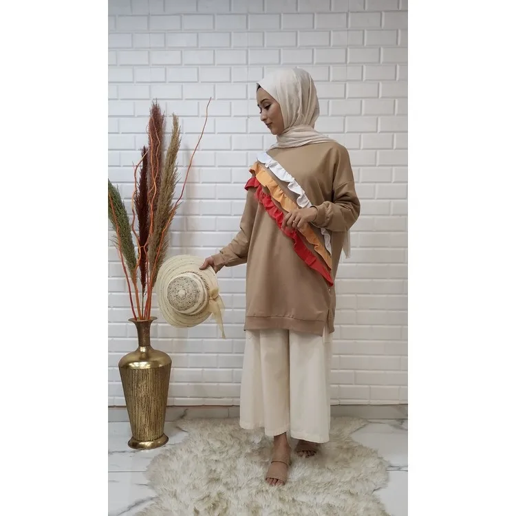 Setri Lin Женская туника для пота с оборками спереди Setri Lin Женская туника для пота с оборками спереди