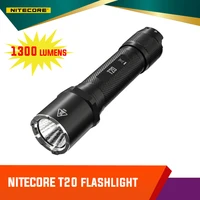 nitecore t20 1300 lumens usb rechargeable compact aluminum alloy tactical flashlight utilizes cree xp l2 v6 led