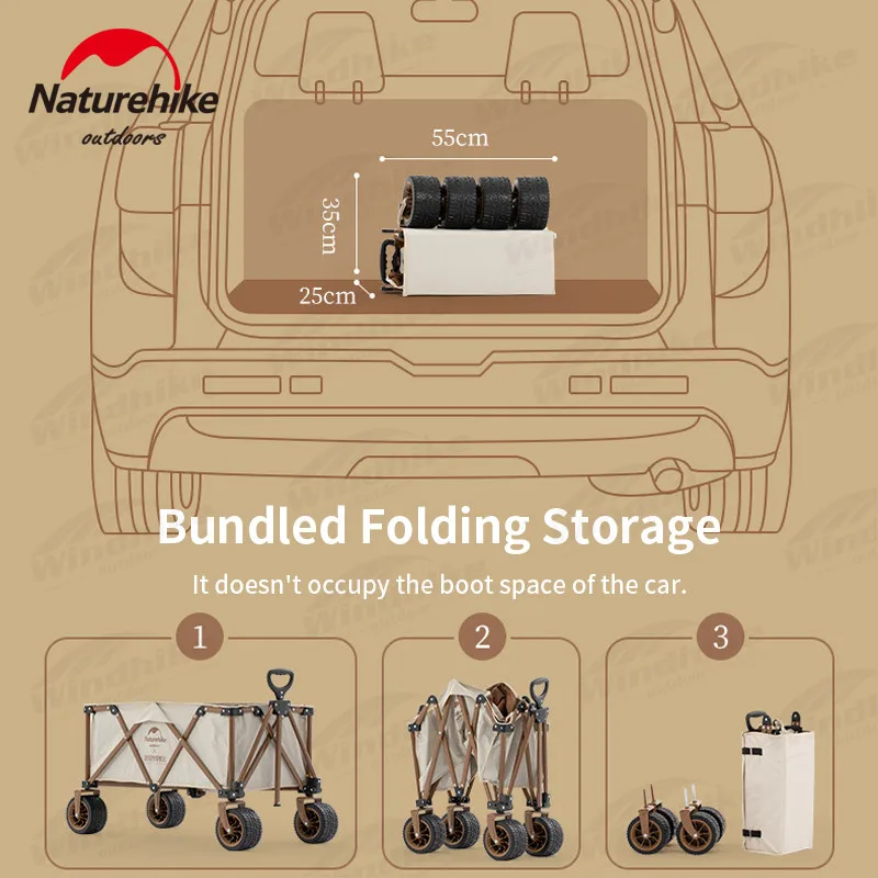 Складная тележка для кемпинга Naturehike x Dunhuang 120 л