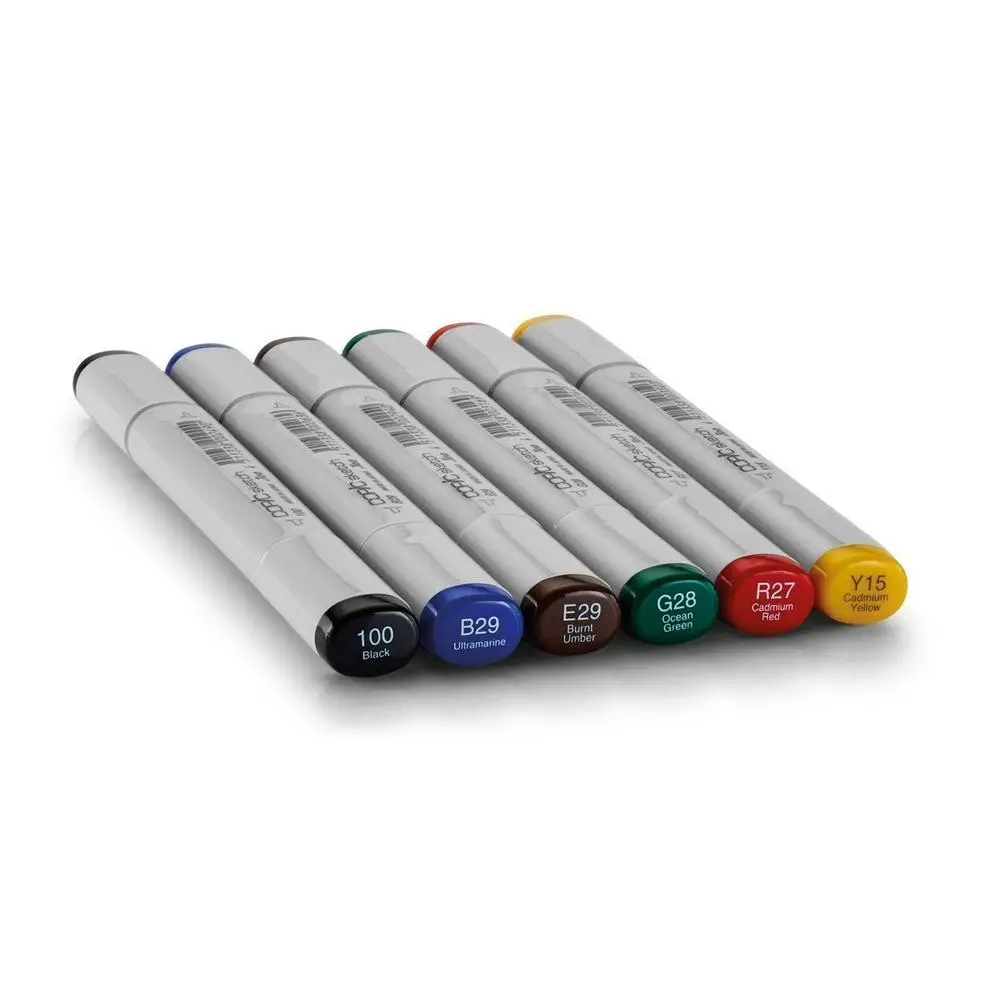 Набор маркеров на спиртовой основе Copic Sketch основные цвета насыщенные 6 цветов -